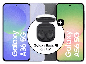 Zum Beitrag: Galaxy Buds FE gratis zu Samsung Galaxy A36 und Galaxy A56 vom 1.5.2025 bis 30.6.2025