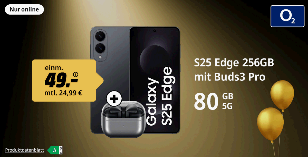 Samsung Galaxy S25 edge in der Samsung Geburtstagsaktion