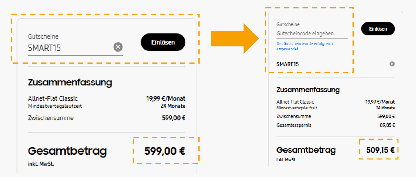 Samsung Tarifwelt Gutschein mit 15% Rabatt Samsung Tarifwelt Gutschein mit 15% Rabatt