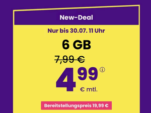 Zum Beitrag: sim24.de: 6 GB Allnet-Flat für 4,99 € im Monat (monatlich kündbar, Aktiontstarif)