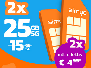 simyo S: 25 GB Allnet-Flat als Valentinstagsaktion