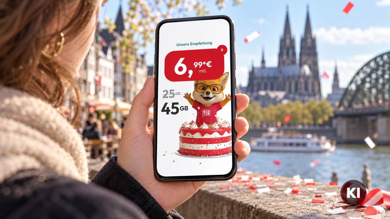 sparSIM mit 45-GB-Tarif für 6,99 Euro im Monat