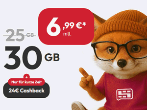 sparSIM S mit 24 € Cashback für effektiv 5,99 € im Monat sparSIM S mit 24 € Cashback für effektiv 5,99 € im Monat