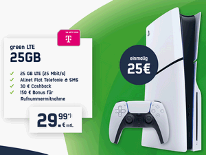 Zum Beitrag: Telekom green LTE + Sony PS5 Slim (Disc) als freenet-Mobilfunk-Deal