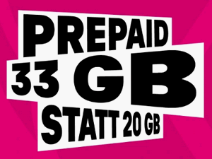 Zum Beitrag: Telekom: 33 GB Prepaid Allnet-Flat für 9,95 € − Aktionstarif mit so viel Datenvolumen wie noch nie