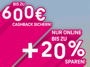 Telekom MagentaMobil-Tarife mit 20% Rabatt + Cashback