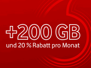 Zum Beitrag: Vodafone mit 200 GB Datenboost